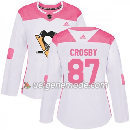 Dame Eishockey Pittsburgh Penguins Trikot Sidney Crosby 87 Adidas 2017-2018 Weiß Pink Fashion Authentic